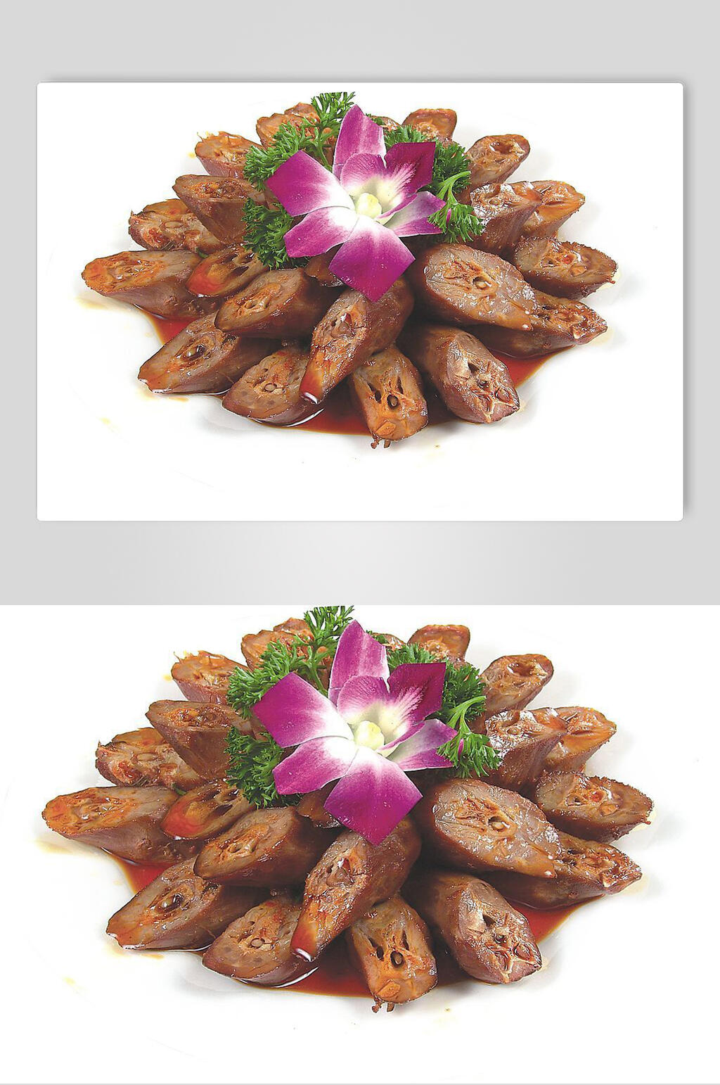 招牌美味香辣鸭脖鸭舌鸭头美食图片素材