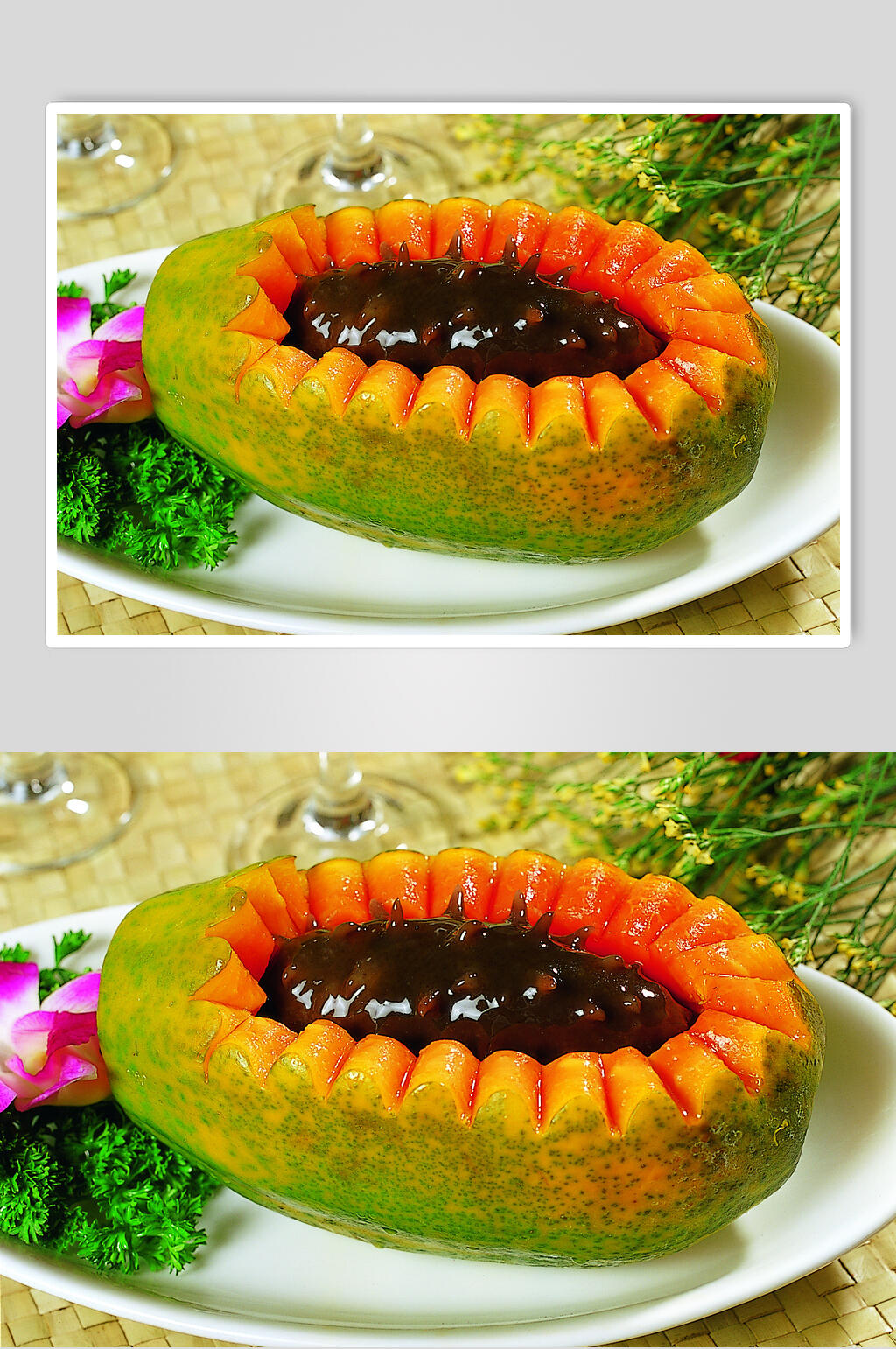 招牌美味木瓜辽参食物图片素材