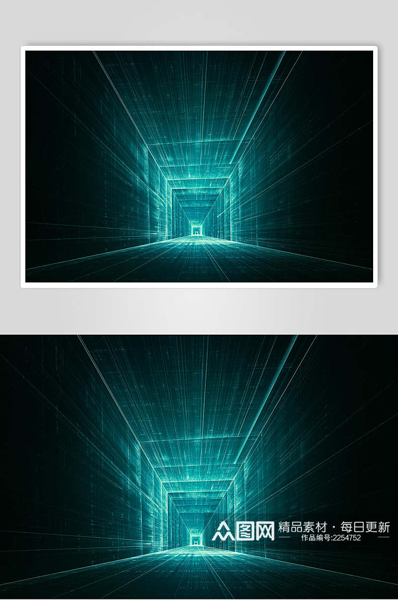 炫酷科技风隧道公路马路图片素材