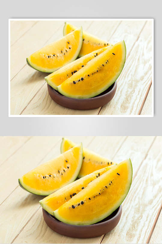 黄心西瓜水果食物实拍图片