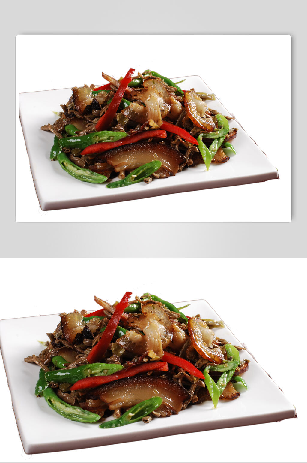 盐菜炒腊肉食物摄影图片素材