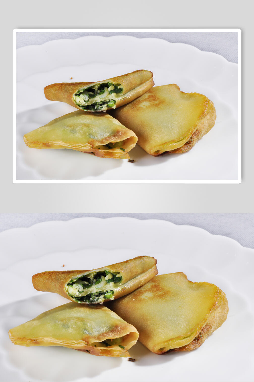 招牌金黄韭菜盒子食品高清图片素材