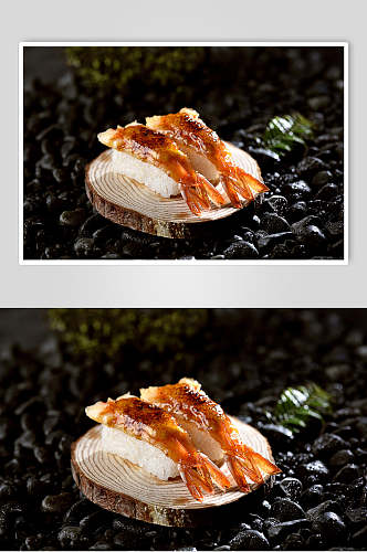虾尾寿司食物图片