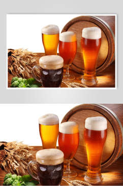 喝啤酒倒啤酒饮料摄影图