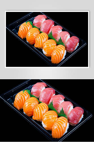 三文鱼刺身寿司餐饮高清图片