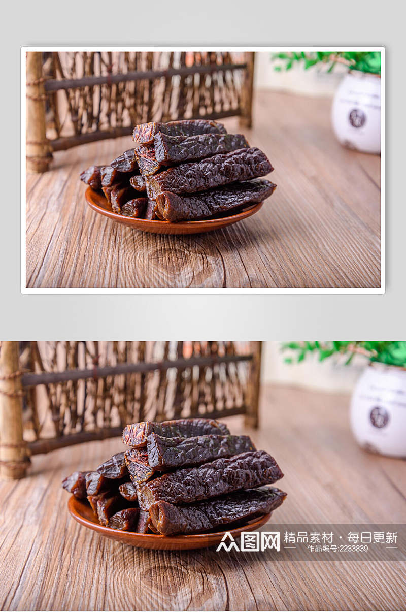 土特产牛肉干食品摄影图片素材