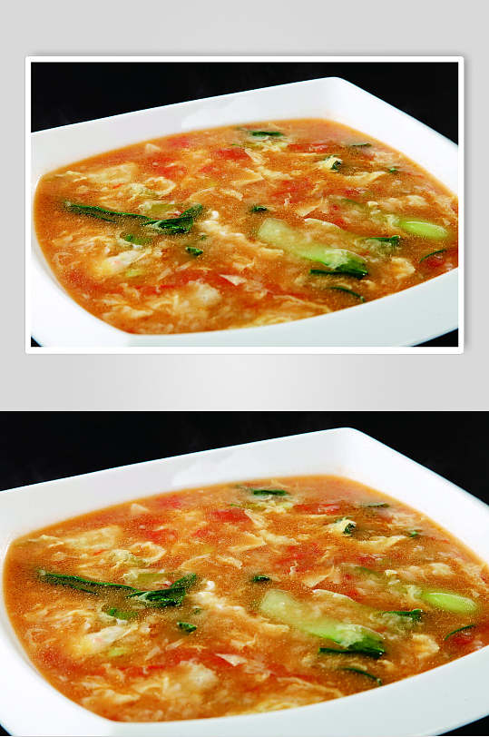 西红柿疙瘩汤食物高清图片