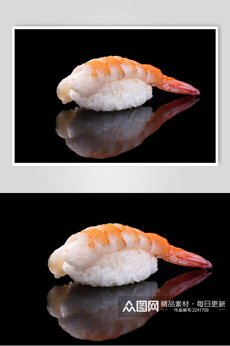 美味虾尾寿司高清图片素材
