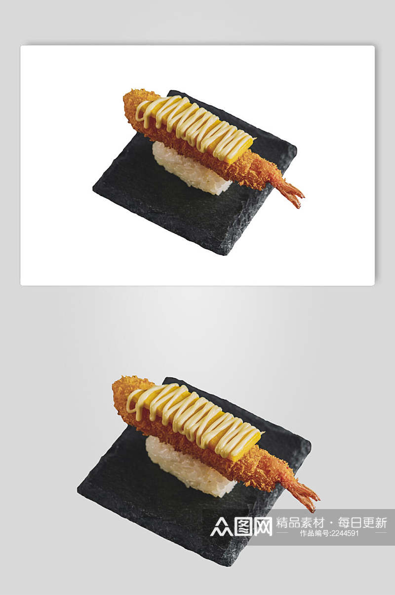 炸虾寿司食品高清图片素材
