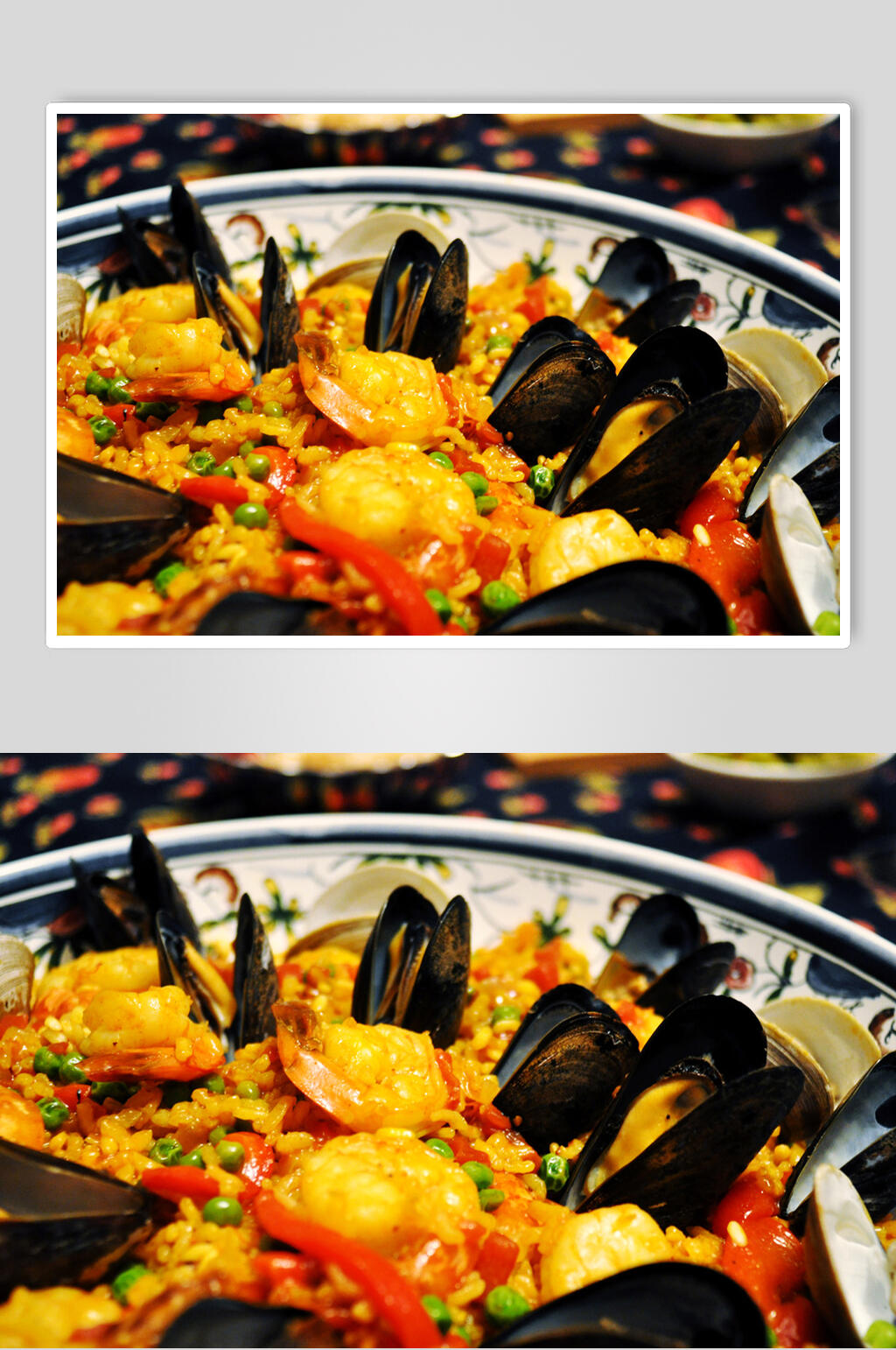 西班牙海鲜饭食物高清图片素材