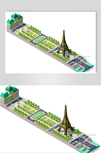 公园城市建筑素材