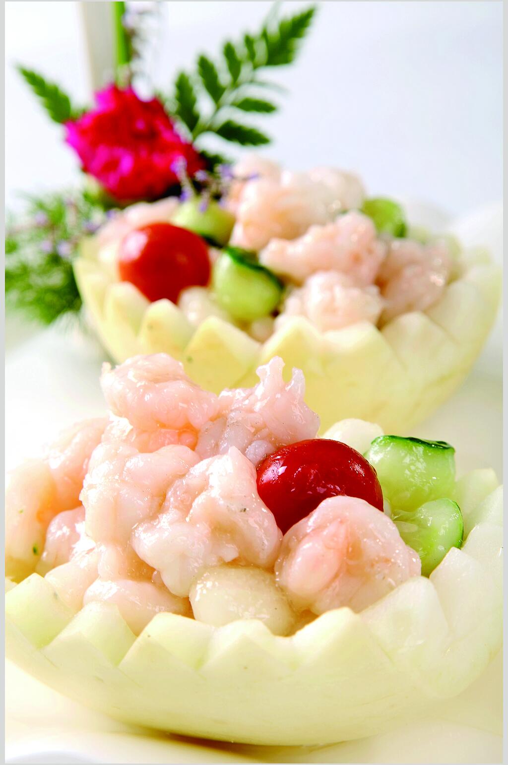 鲜果大虾球食物高清图片素材