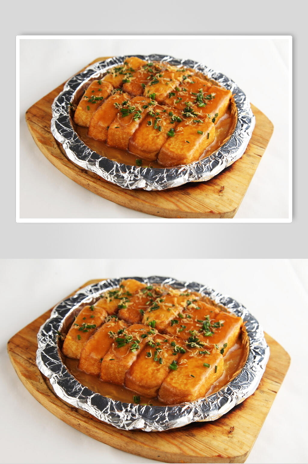 新鲜美味铁板豆腐美食图片素材