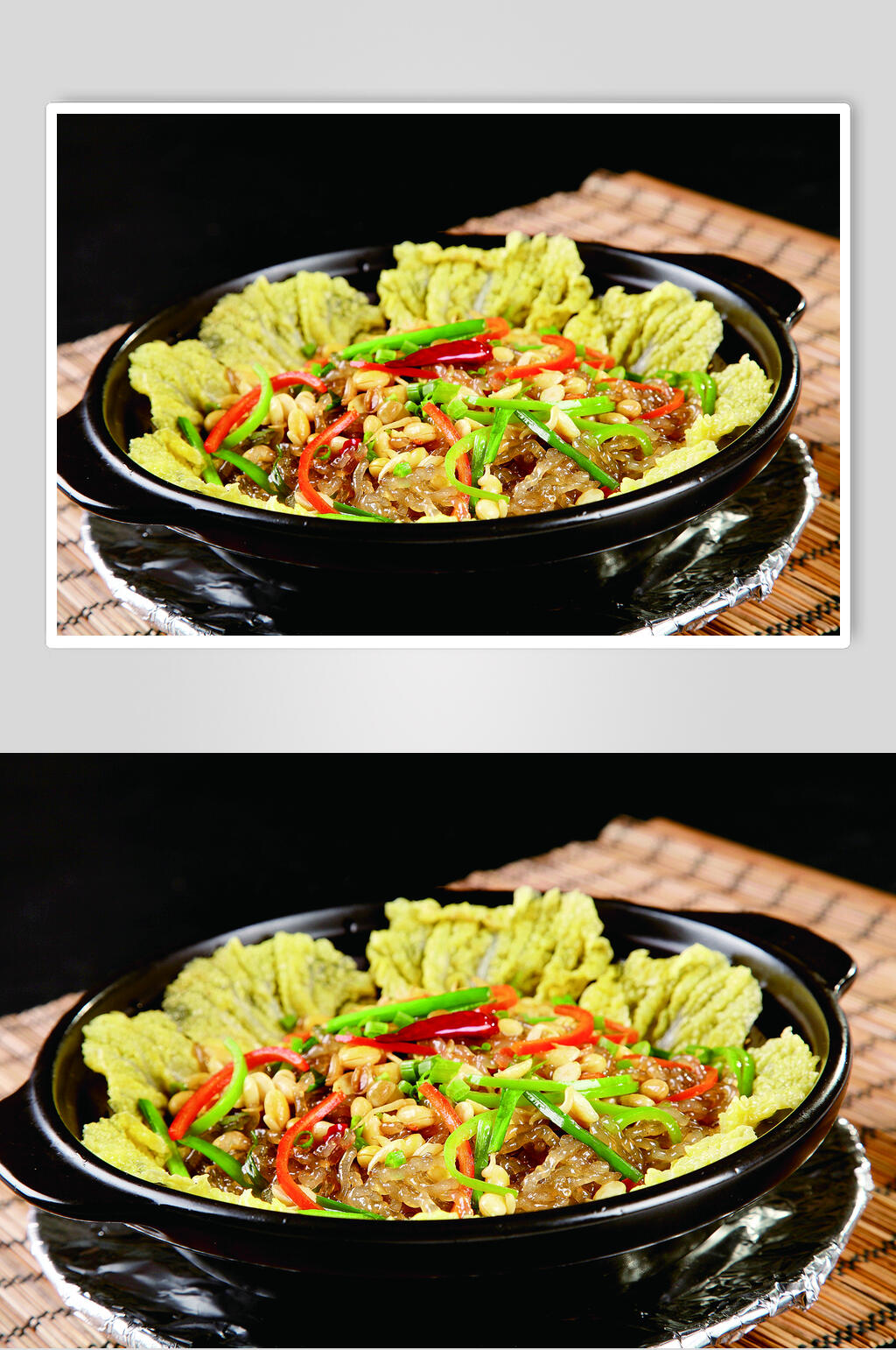 小豆芽炒粉条摄影图片素材