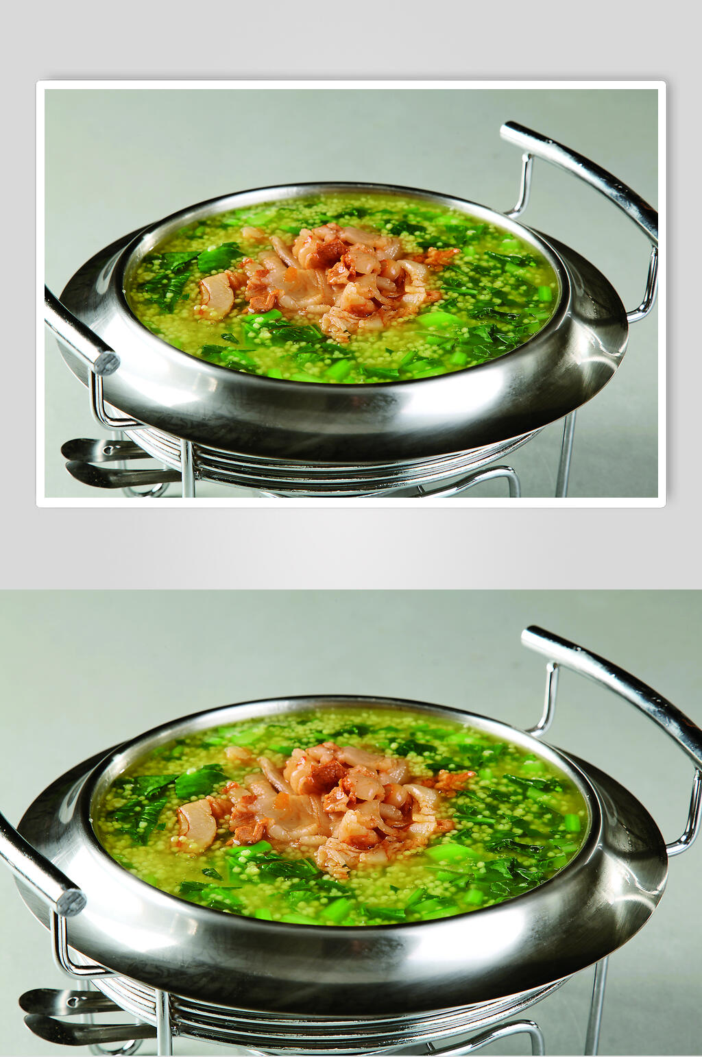 小米青菜汆咸肉高清图片素材