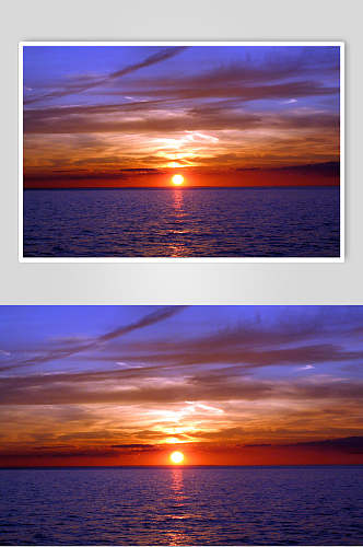 日落天空摄影图