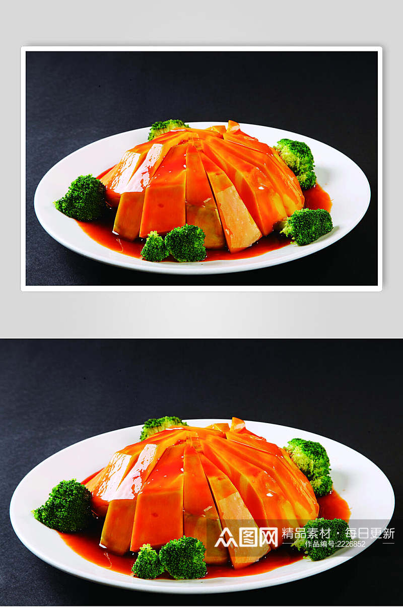 南瓜扣肉排食品图片素材