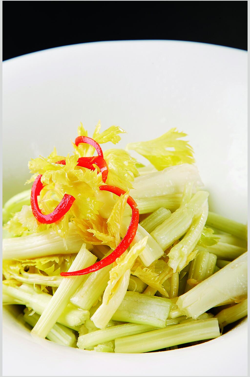 爽拌芹黄食物摄影图片素材
