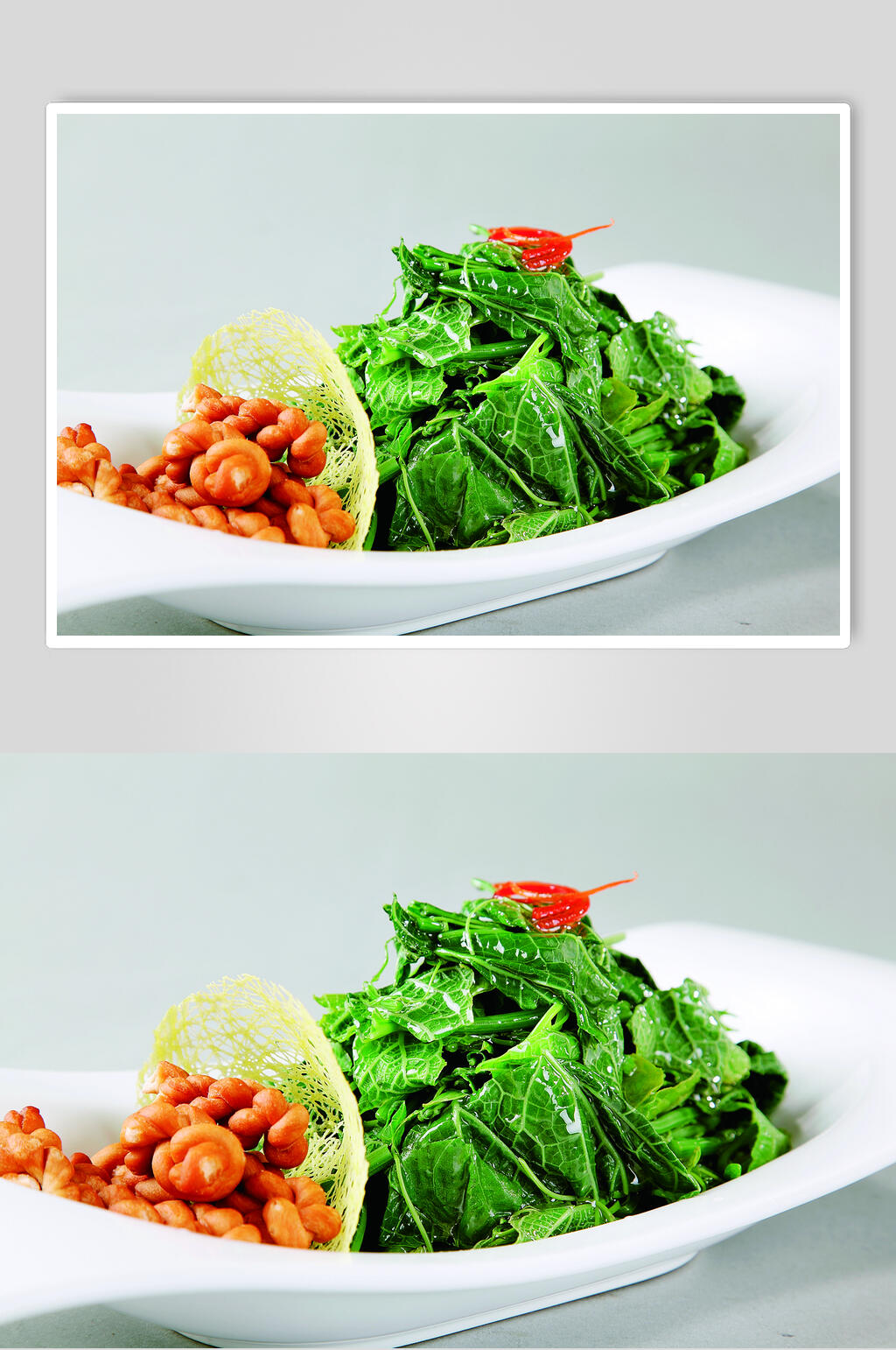 炝汁丝瓜尖食物摄影图片素材