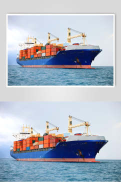 简洁货轮船舶集装箱码头港口图片