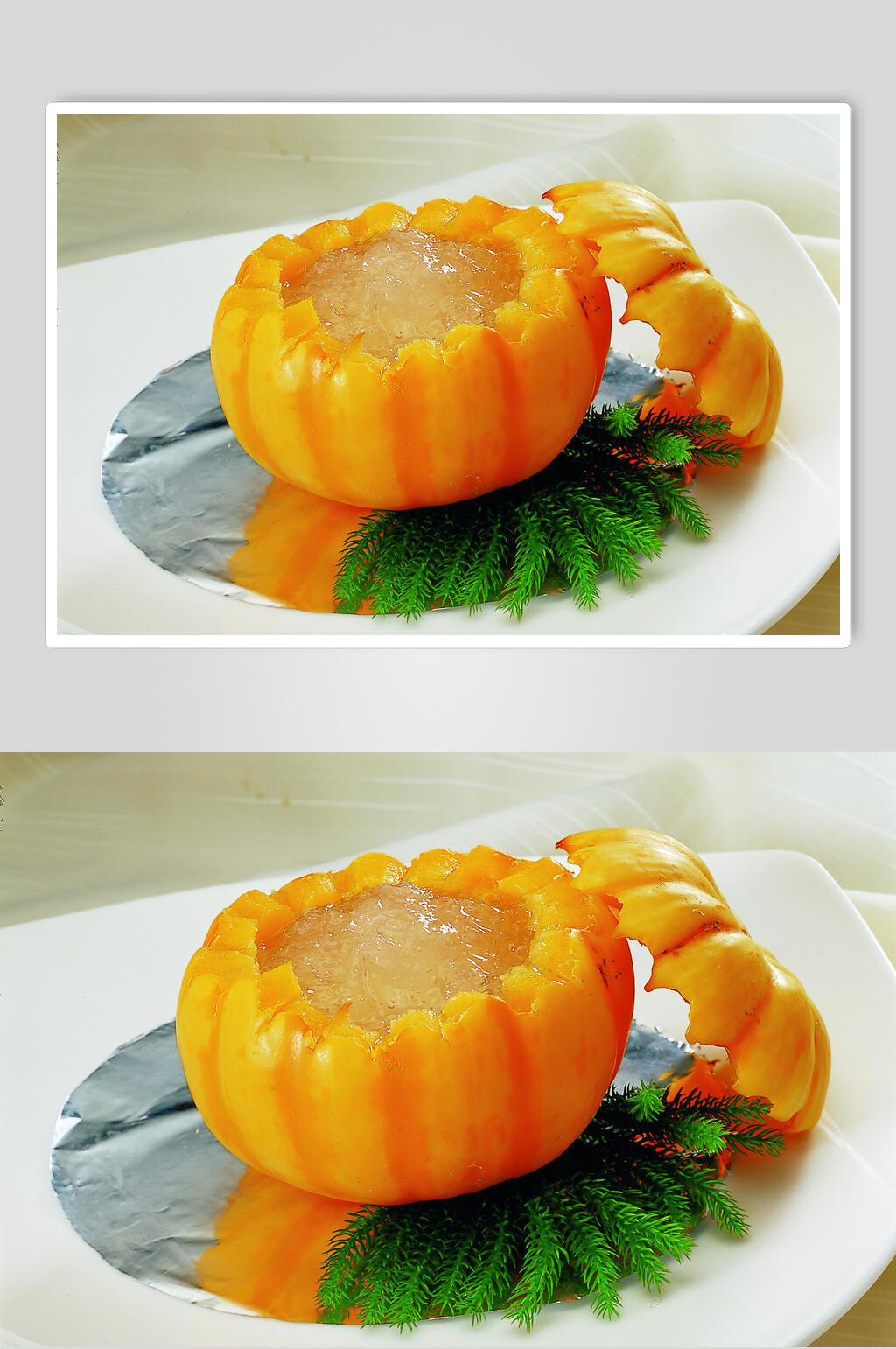 菊瓜炖燕窝食物摄影图片素材