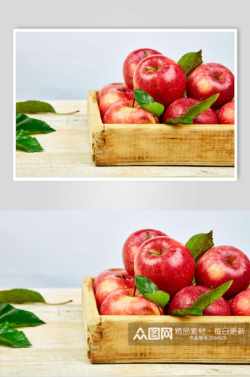 红润苹果水果摄影图片素材