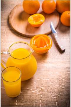 健康美味橙汁水果果汁食物摄影图片