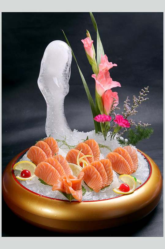 三文鱼刺身美食图片