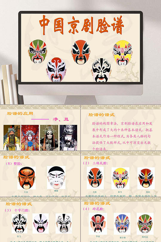 中国京剧脸谱幼儿园教学课件ppt