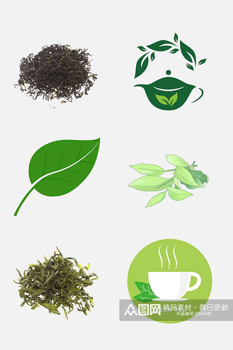 简洁茶叶新茶绿茶免抠素材素材