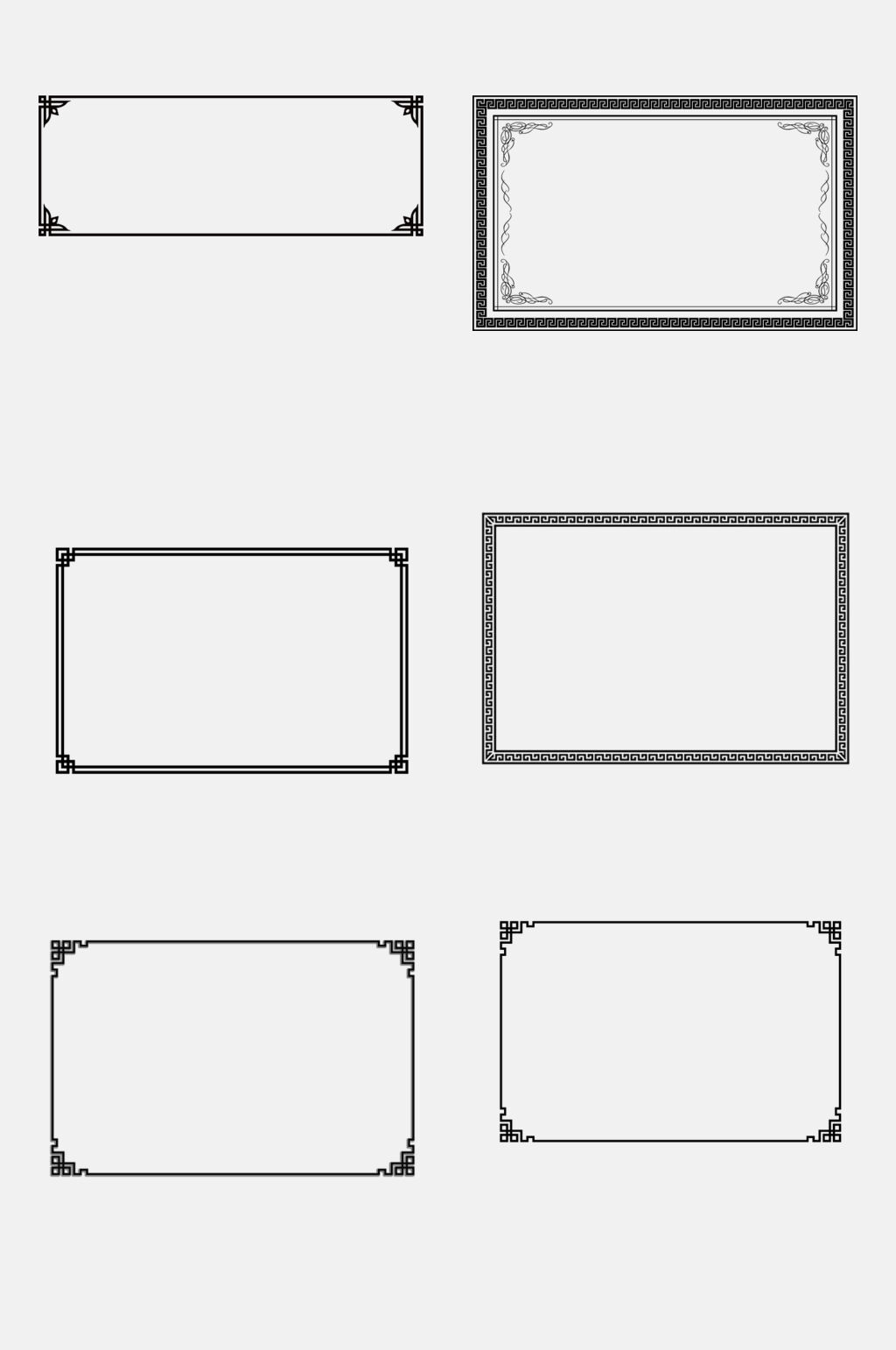 极简黑色中式边框标题栏免抠素材