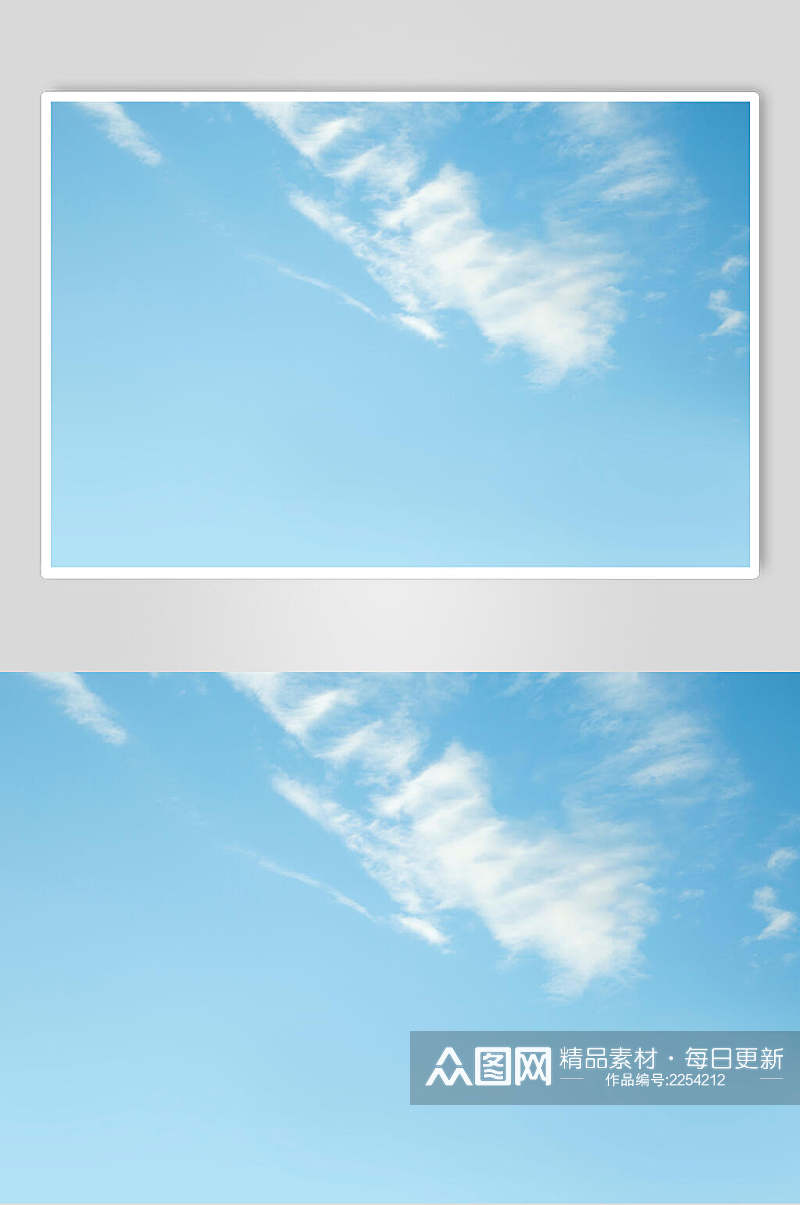 晴空蓝色天空背景图片素材