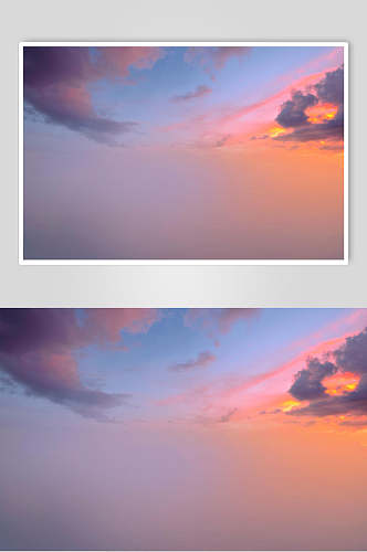 梦幻紫色天空摄影图
