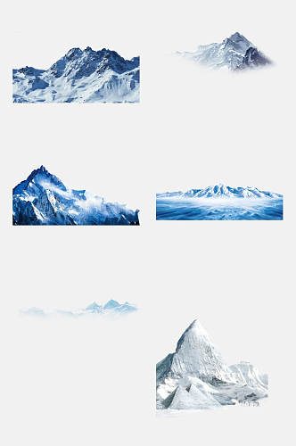 冰川雪山免抠元素