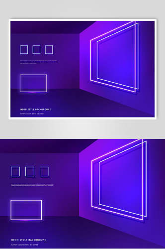 简约立体创意几何紫色背景素材