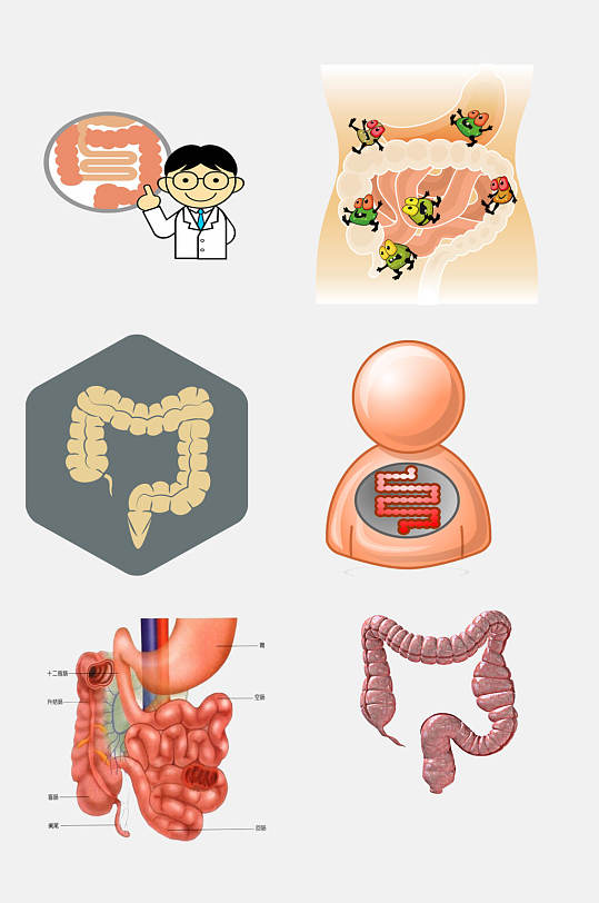 医生医学肠道消化系统免抠素材