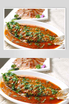 招牌藿香豆瓣鱼食品图片
