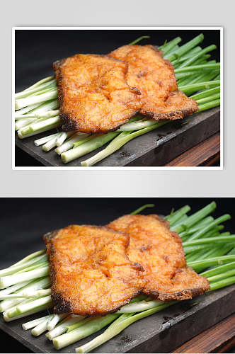 葱香银鳕鱼食物图片