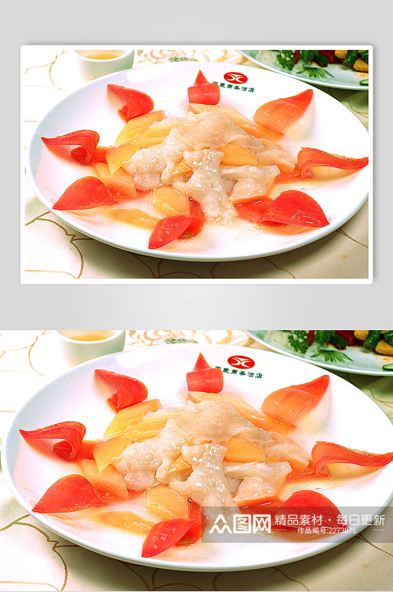 木瓜烩鱼肚食物高清图片素材
