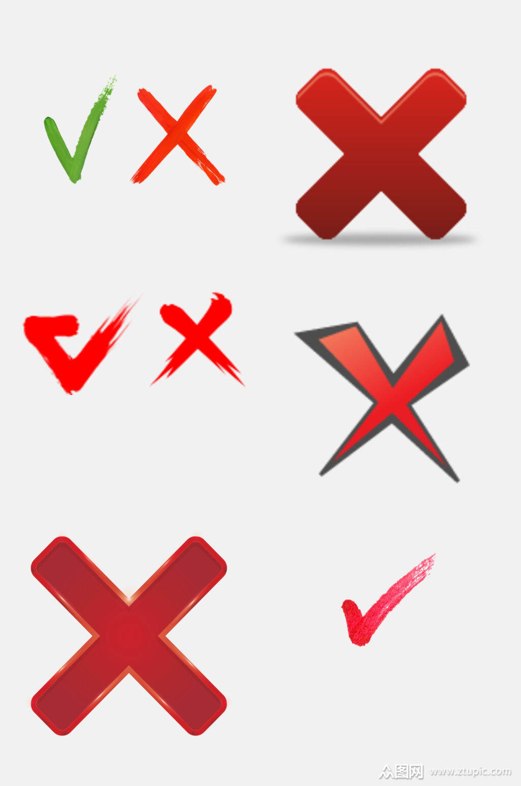简洁大气勾叉对错图片免抠素材素材