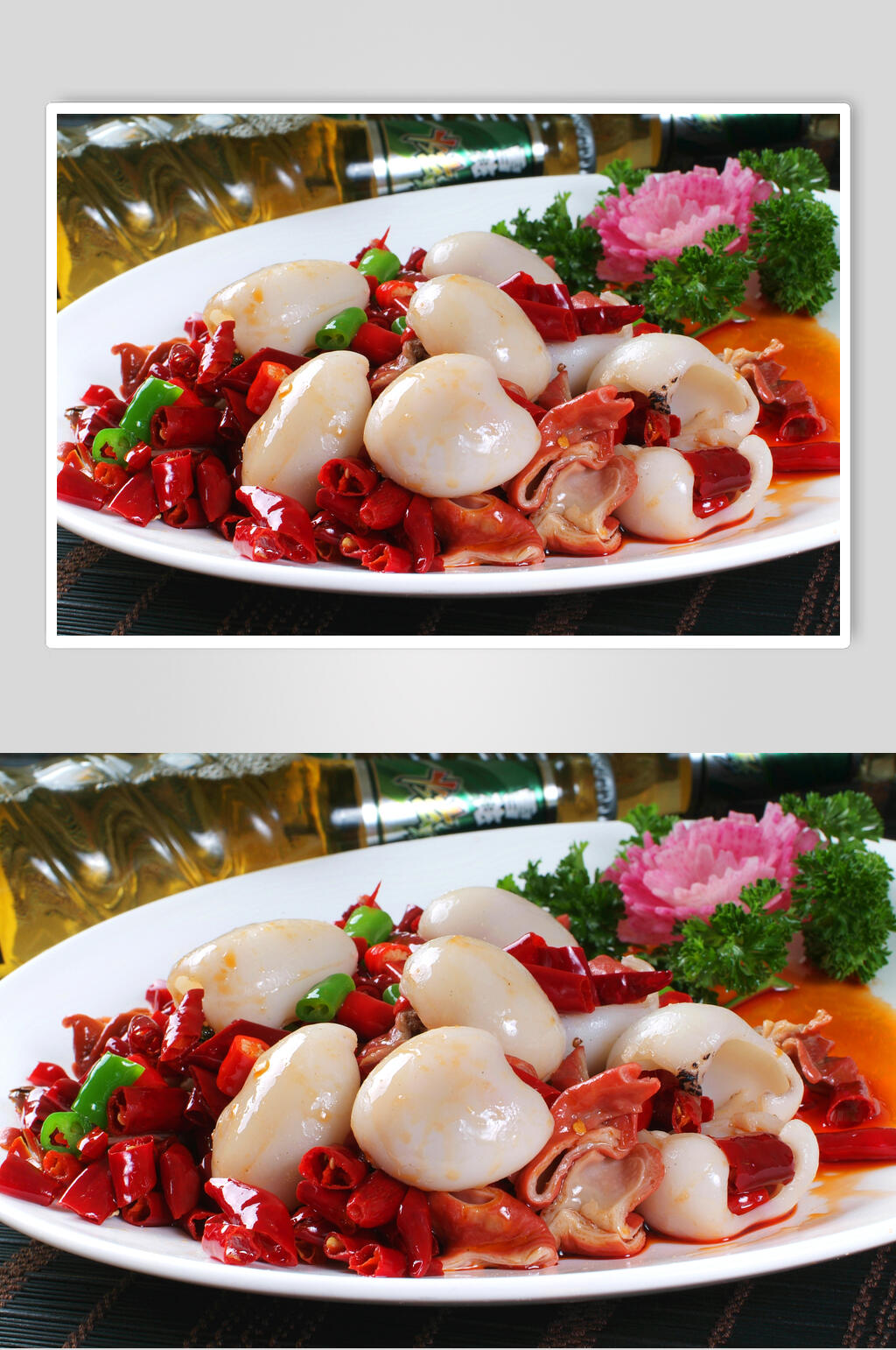 香辣肥肠墨鱼仔食品图片素材