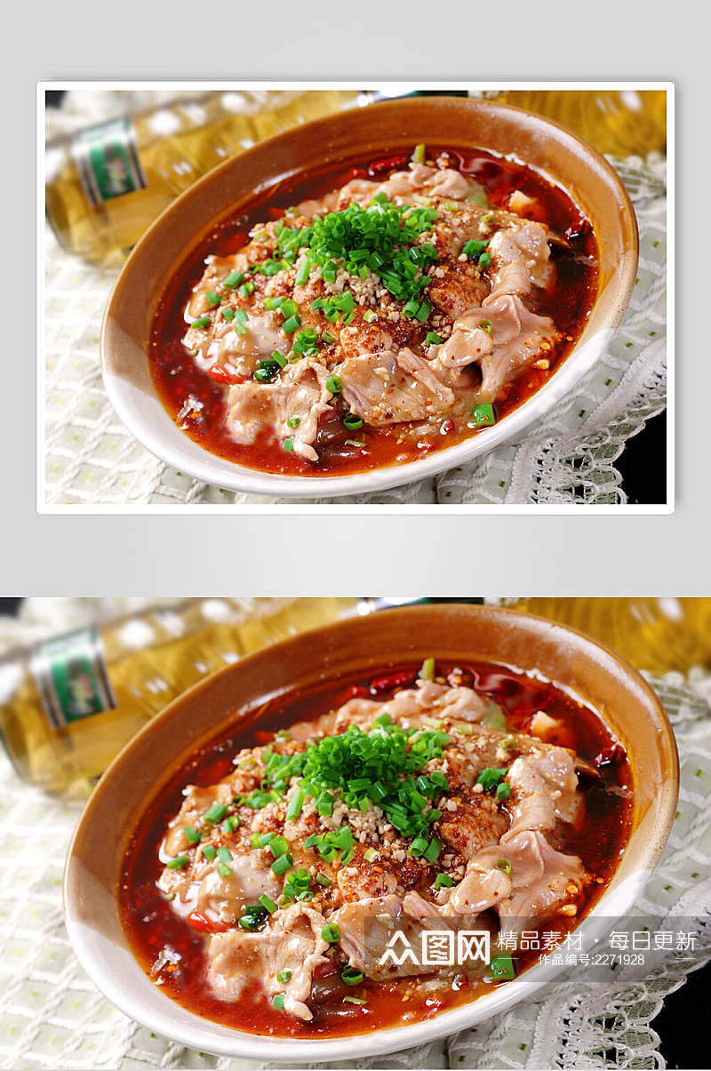 水煮肉片食品摄影图片素材