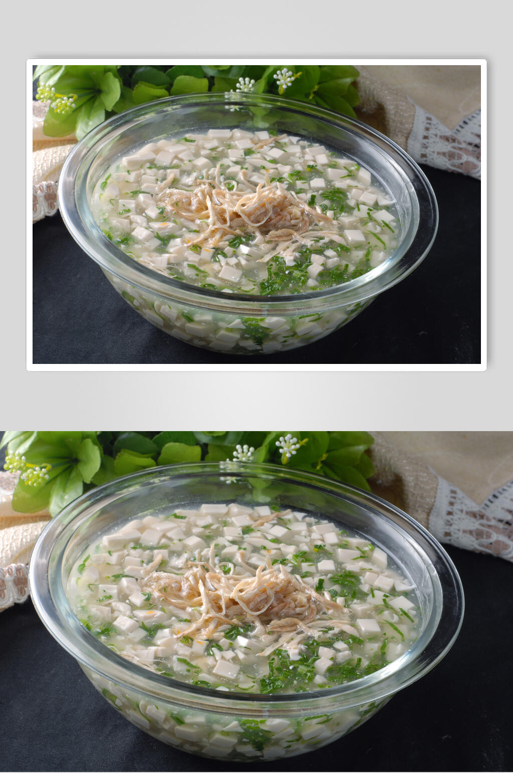 鸡丝菜豆花美食高清图片素材