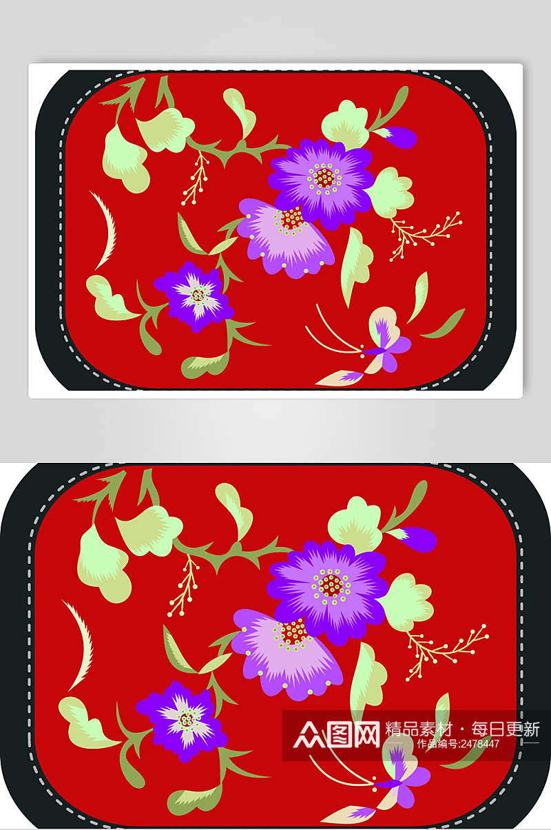 时尚中国风圆形花纹素材素材
