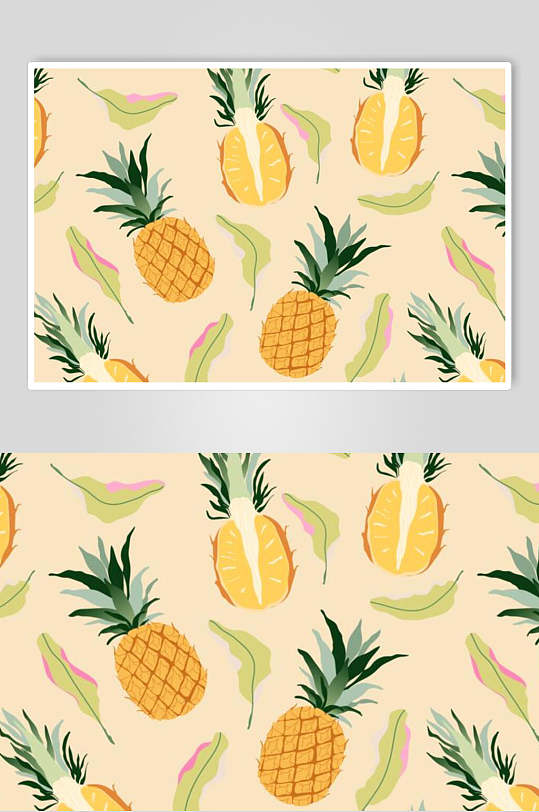 菠萝水果图案素材