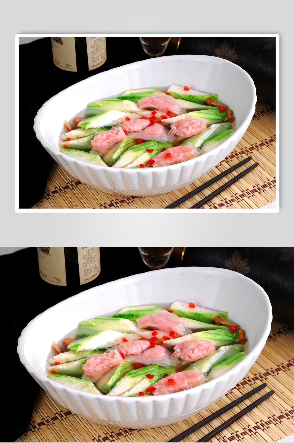 热菜八蒸燕饺美食图片素材