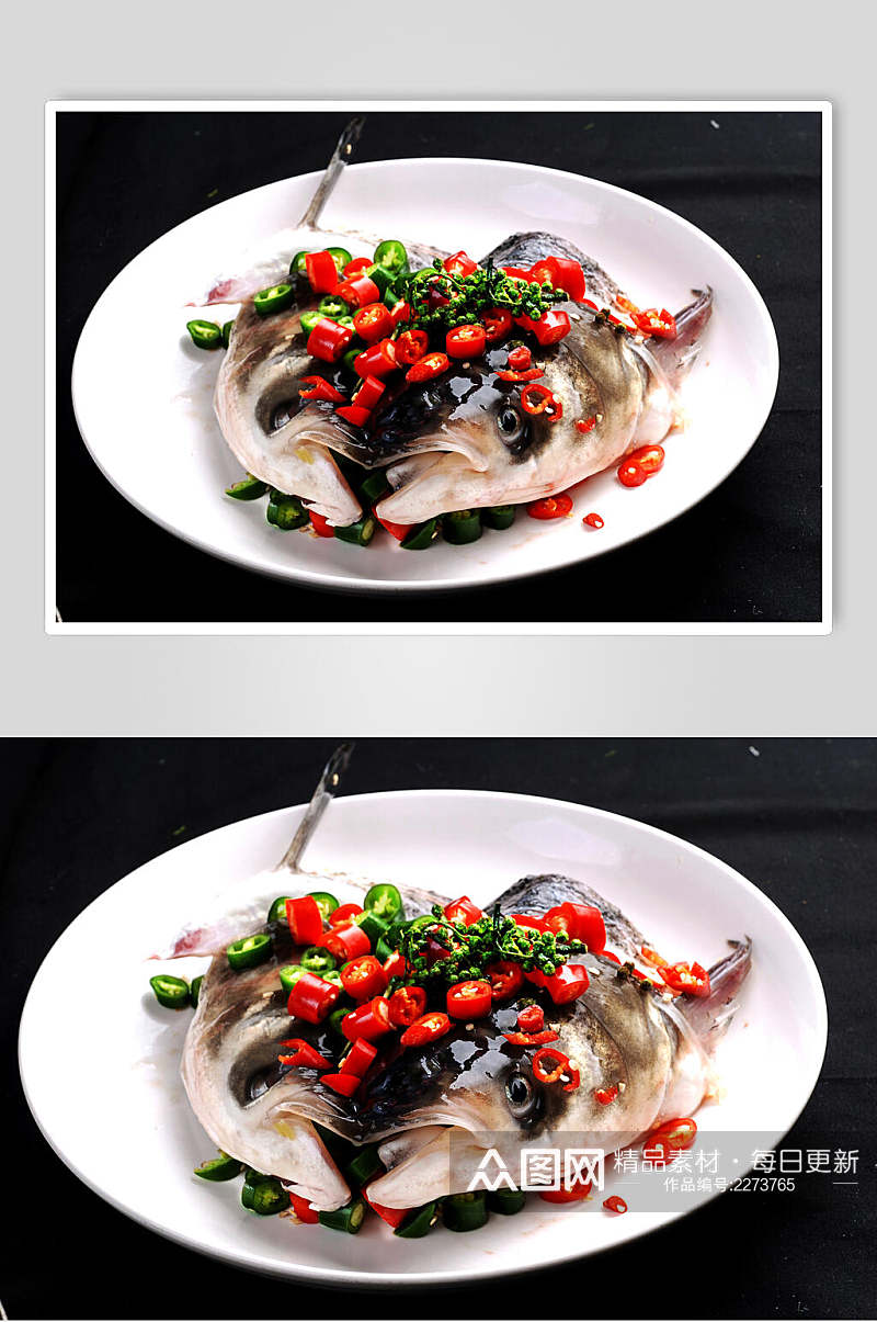 椒香鱼头王食物高清图片素材