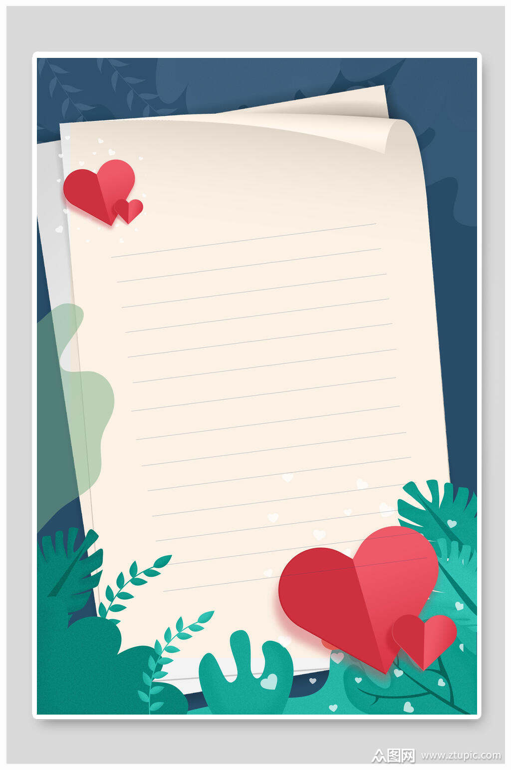 感恩节贺卡信纸背景素材模板下载-编号2391917-众图网