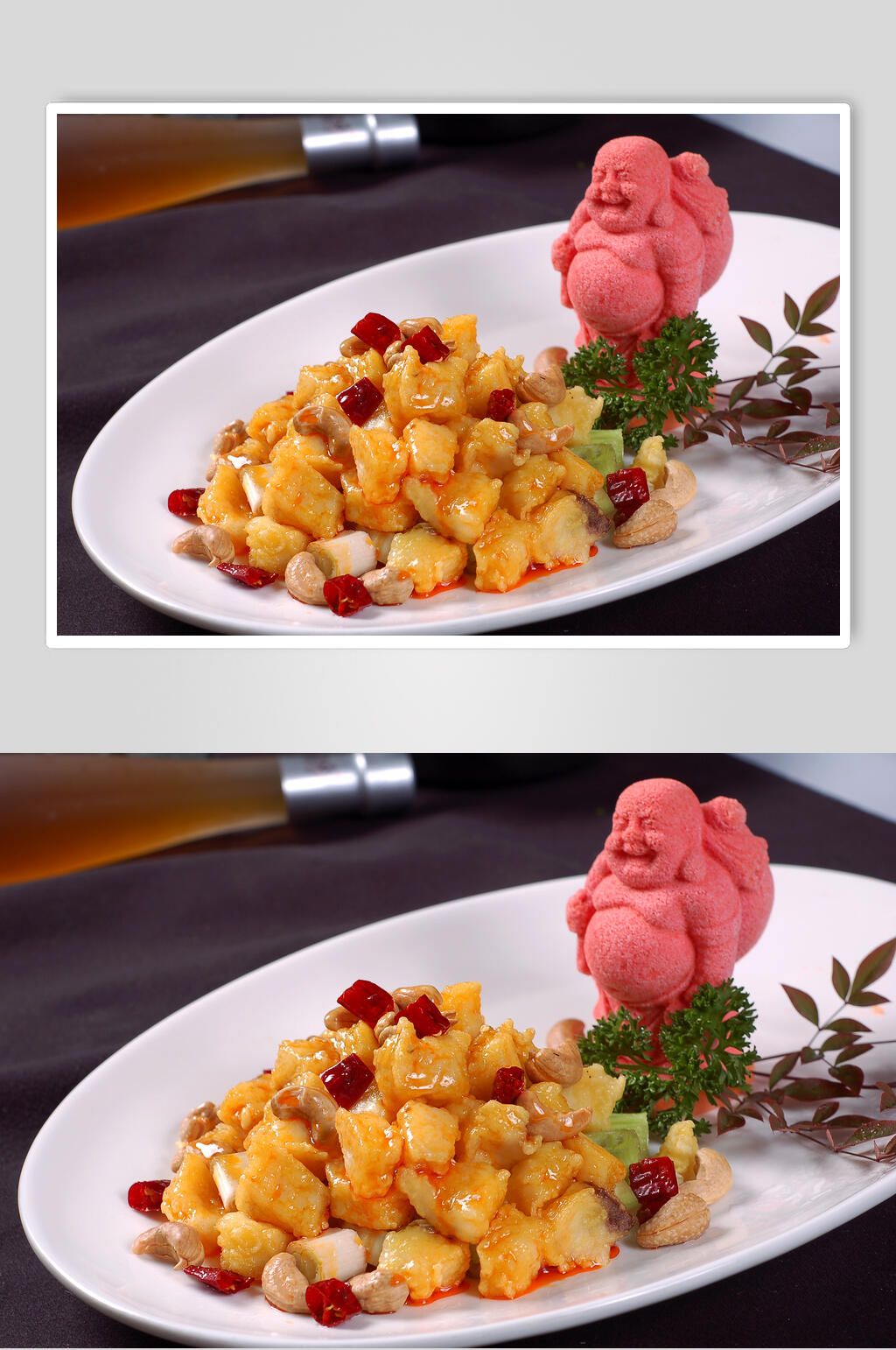 特色菜宫爆银鳕鱼食品图片素材