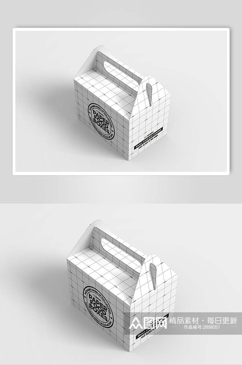 大气手提快餐盒样机效果图素材